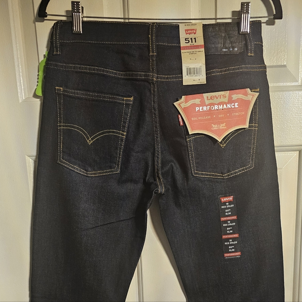 Boys Levi's 511 slim blue jeans size 18 Reg 29x29 slim fit